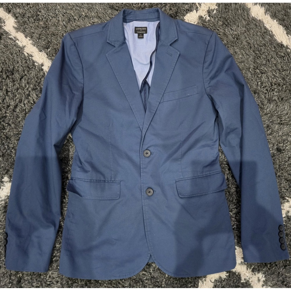 crewcuts by J.Crew Boys' Navy Thompson Blazer Sport Coat Suit Jacket Size 16